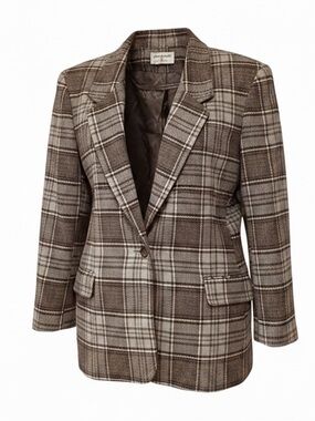 Vintage Alfred Dunner Wool Plaid Blazer Jacket Size 14 Academia Career